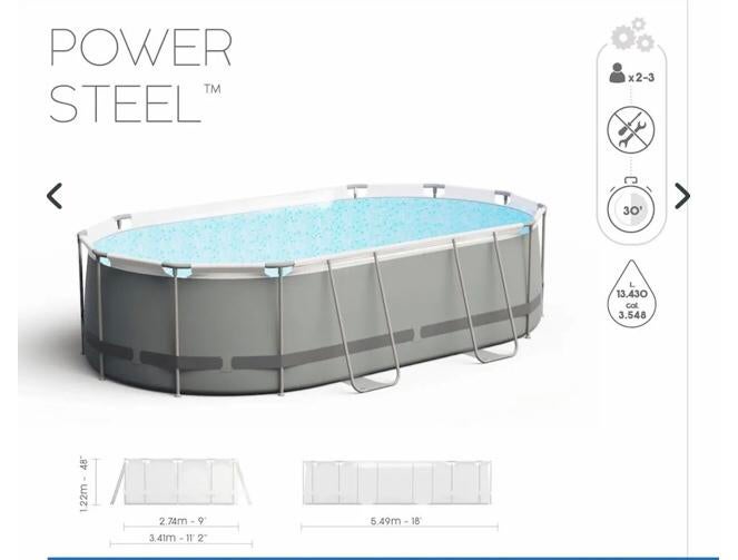 Bestway Power Steel 549 op 274 hoogte 122, Gebruikt, 200 tot 300 cm, Ovaal, Ophalen