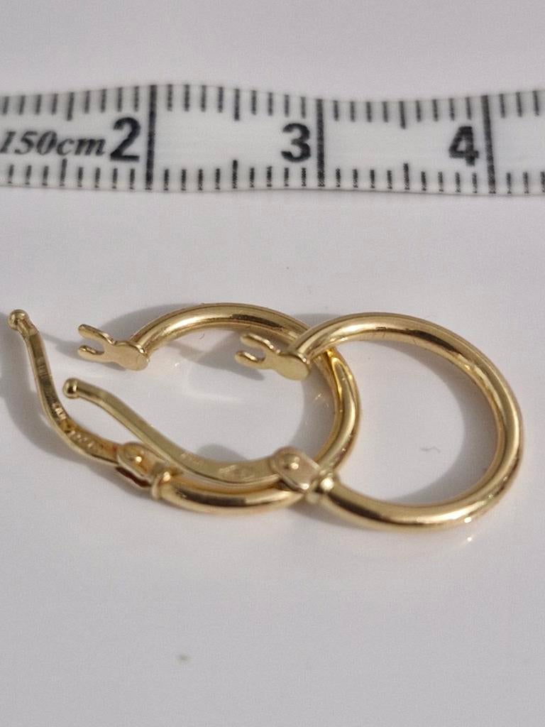 18k geelgouden oorringen, Geel, Goud