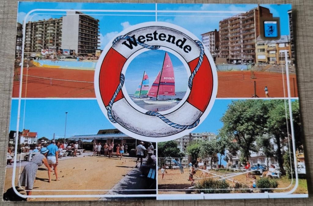 Oude postkaart: Westende, Verzamelen, Ophalen of Verzenden, 1980 tot heden, Gelopen, West-Vlaanderen