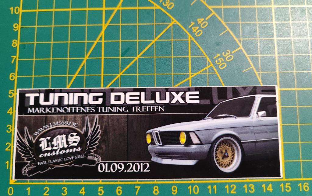 Sticker Tuning BMW E21 event 2012 Markenoffen DE, Ophalen of Verzenden
