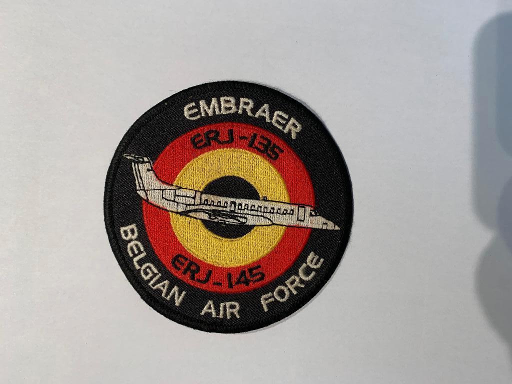 Badge Embraer ERJ-135 ERJ-145 Belgian Air Force, Collections, Enlèvement ou Envoi, Armée de l'air, Emblème ou Badge