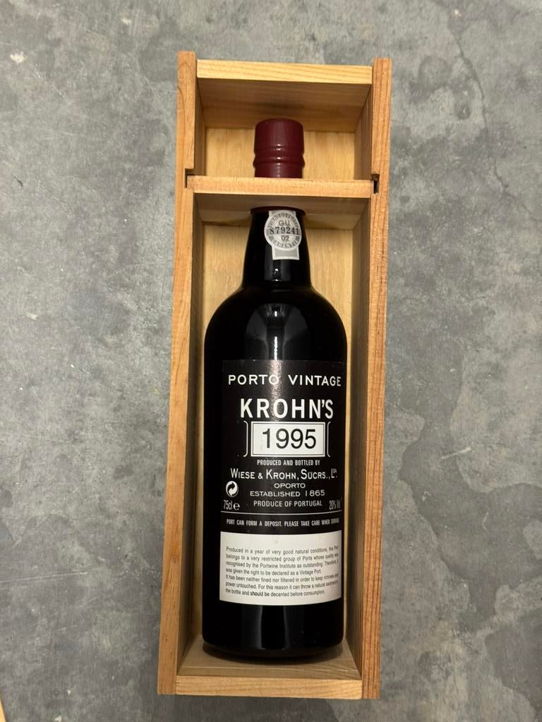 Krohn Port Vintage 1995, Verzamelen, Wijnen, Ophalen, Zo goed als nieuw, Overige gebieden, Port
