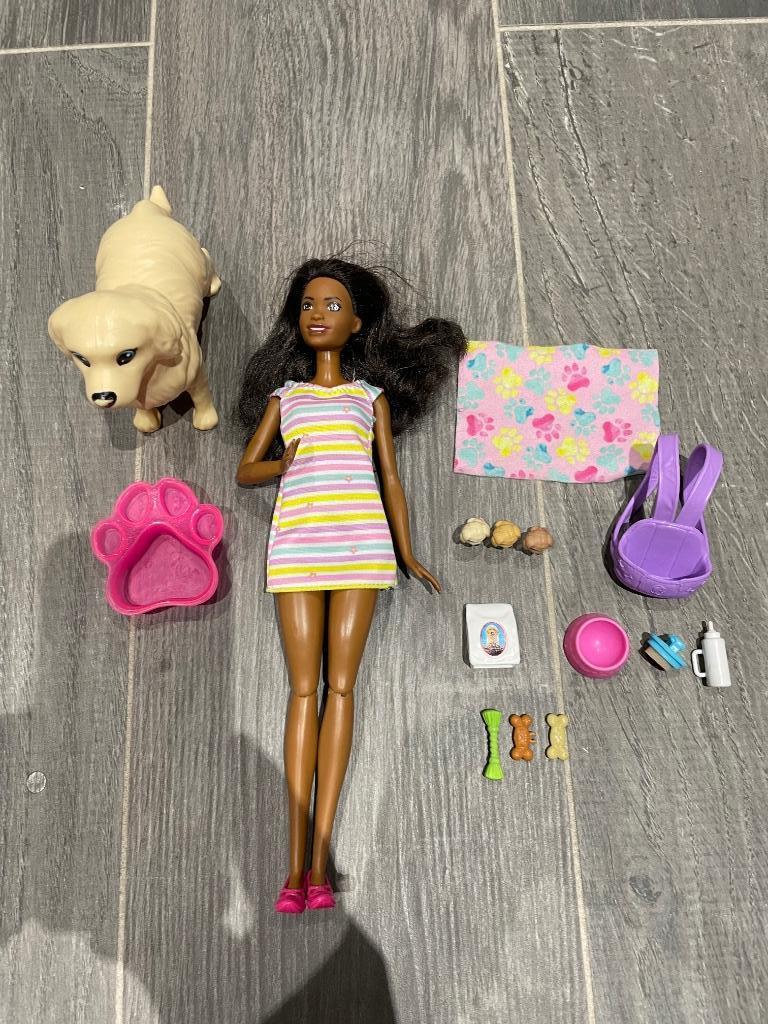 Barbie avec chien, Enlèvement ou Envoi, Utilisé, Barbie