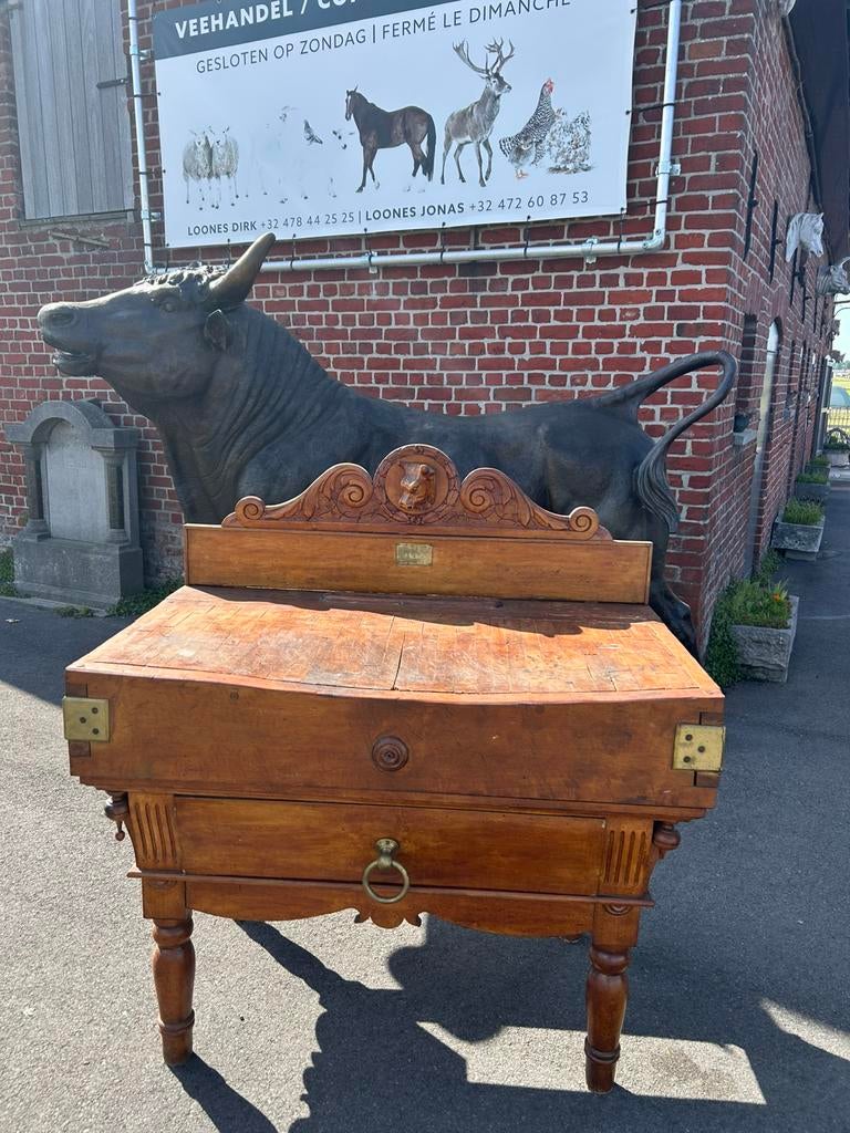 Uiterst unieke antieke kapblok top model !! 100 jaar oud, Antiek en Kunst, Antiek | Keukengerei, Ophalen