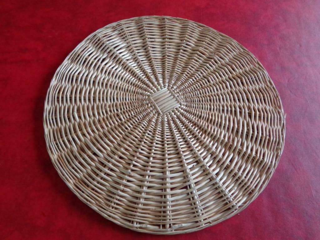 Plateau en osier pour tarte ou autre. Ancien., Antiek en Kunst, Antiek | Schalen, Ophalen of Verzenden