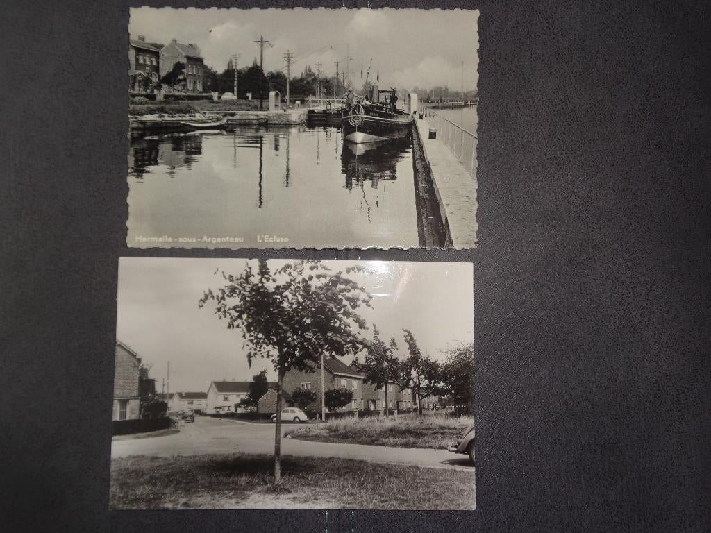 2 oude postkaarten uit Hermalle sous Argenteau, Verzamelen, Ophalen