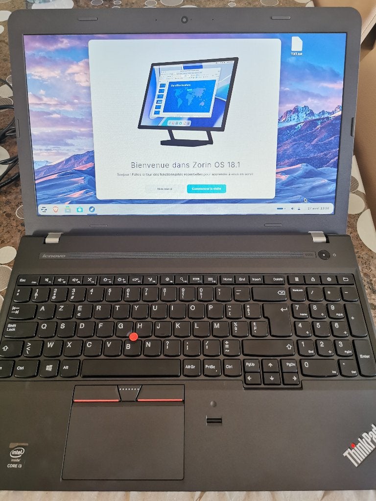 PC Portable Lenovo E550 I3 4Gb OS Linux Zorin, Informatique & Logiciels, Enlèvement, Utilisé, HDD