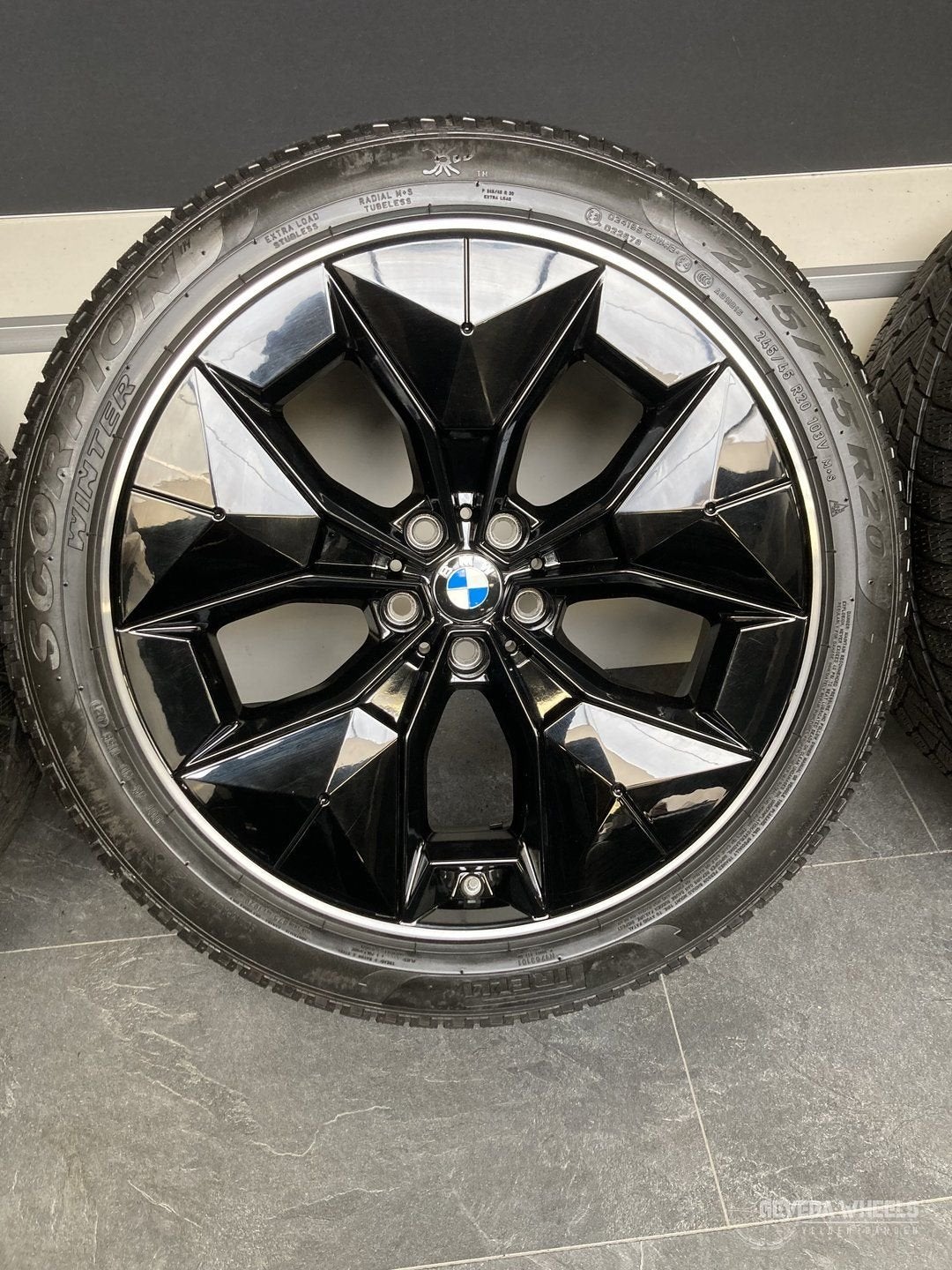 20” originele BMW iX3 G08 velgen + winterbanden 843 5x112, -, -, Banden en Velgen, 20 inch