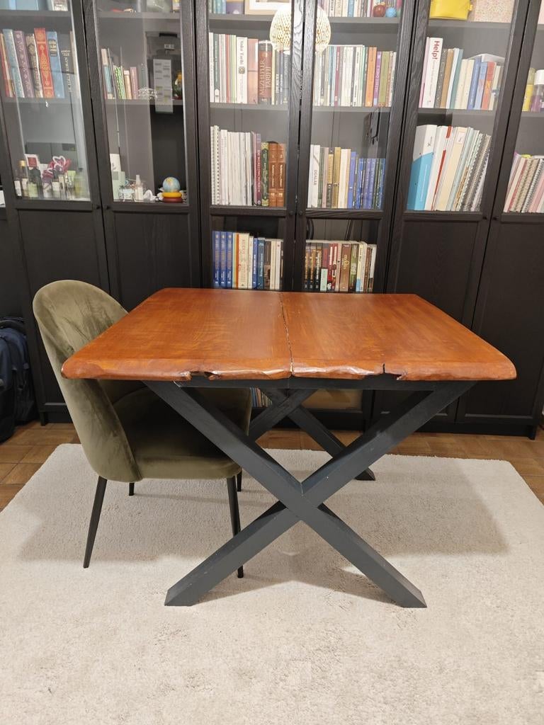 Handgemaakte eikenhout tafel, Huis en Inrichting, Ophalen, Eikenhout