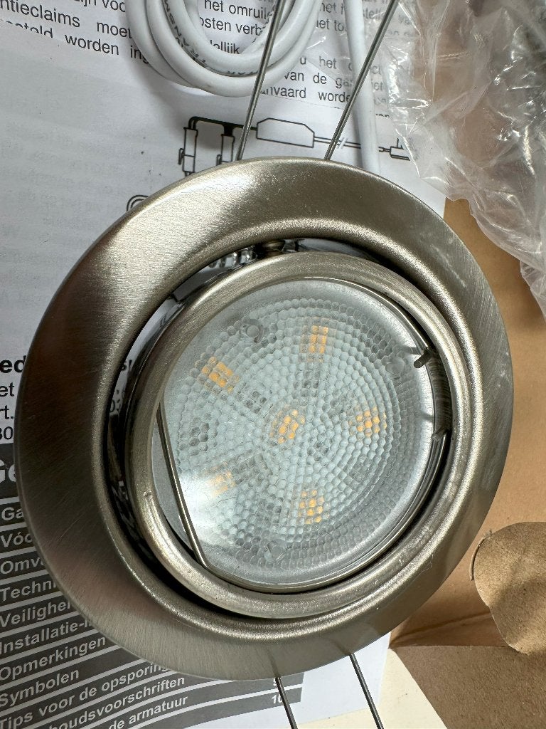 Led inbouwspots - 4 dozen, Geschikt voor plafondmontage, Nieuw, Ophalen of Verzenden, LED