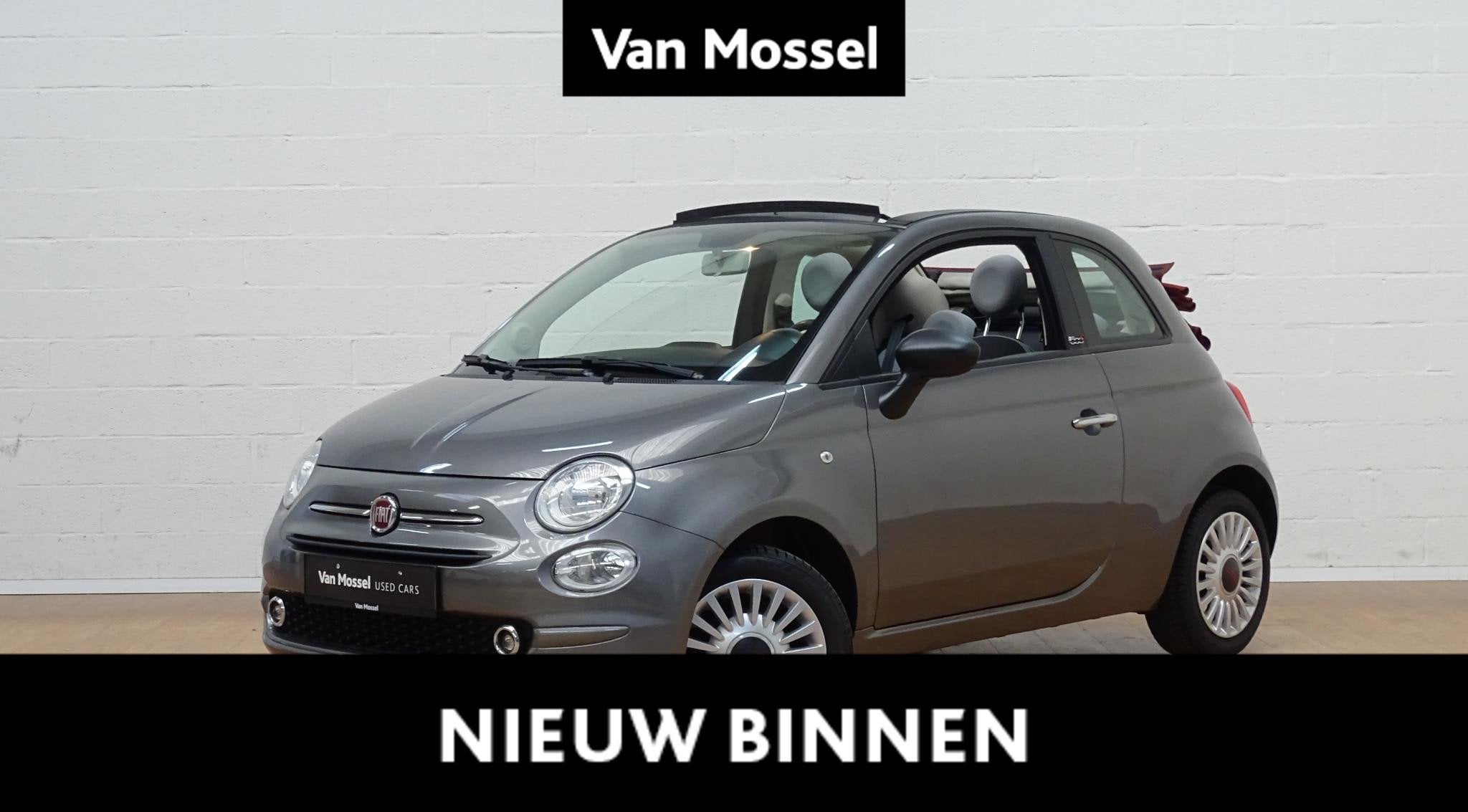 Fiat 500C 1.2 8v 69hp Lounge, Cabriolet, Handgeschakeld, 1200 cc, Zilver of Grijs