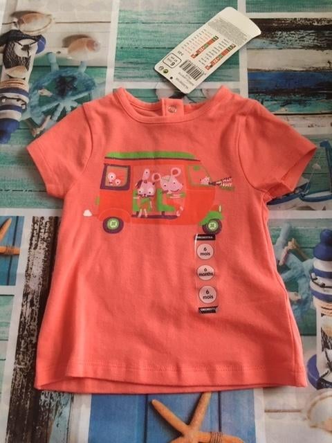 Nieuw gekleurd t shirt - maat 60 cm ( 3 maanden ), Enfants & Bébés, Vêtements de bébé | Taille 62, Enlèvement ou Envoi, Neuf, Fille