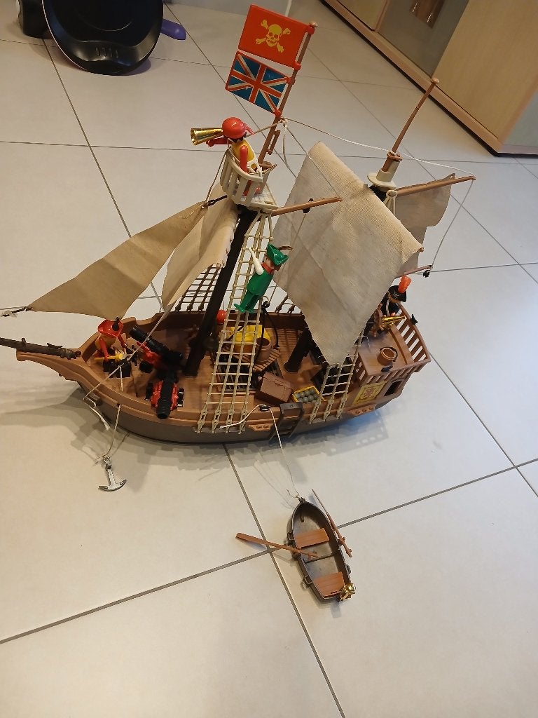 Bateau playmobil 3550 avec accessoires annee 1978, Enlèvement, Comme neuf, Autres types
