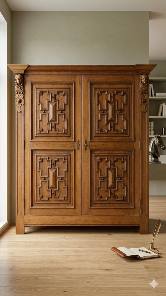 Authentieke Brocante Linnenkast - Robuust Design, Enlèvement