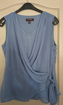 Blouse, Kleding | Dames, Blouses en Tunieken, Blauw, Marie Méro, Gedragen, Ophalen