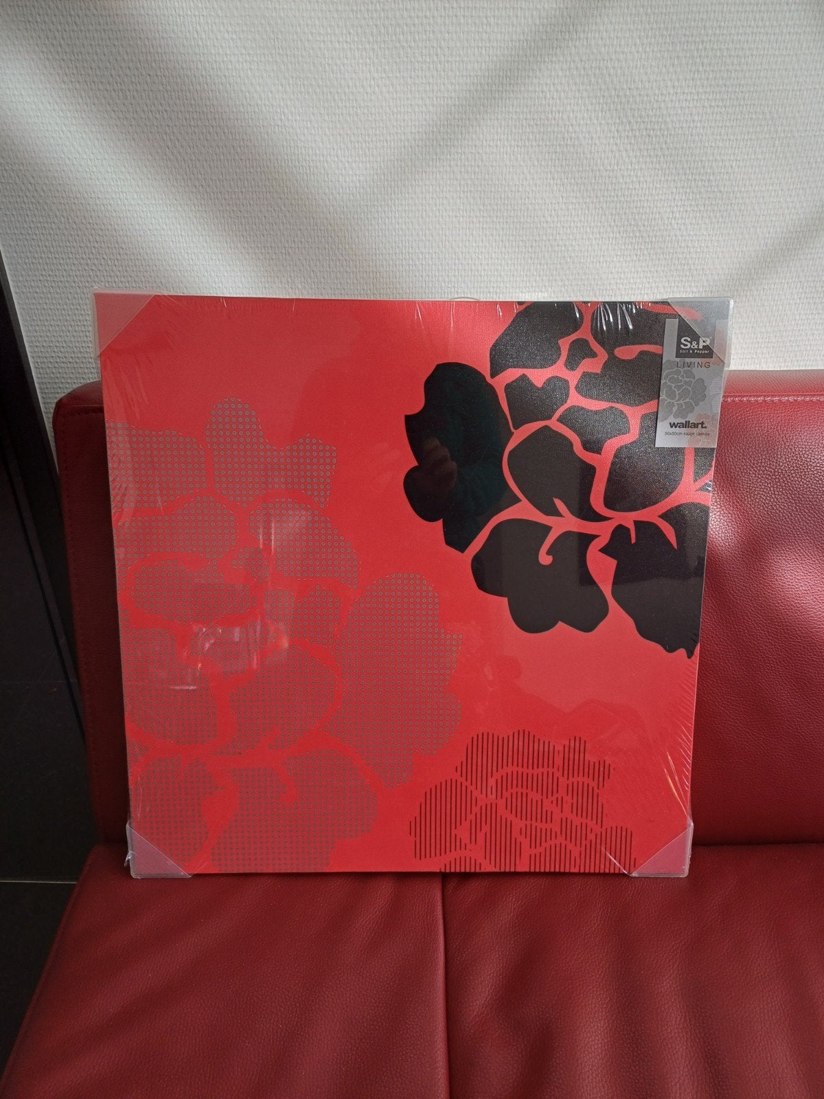 Nieuwe rode canvas kader S & P 50 x 50 cm, Ophalen of Verzenden