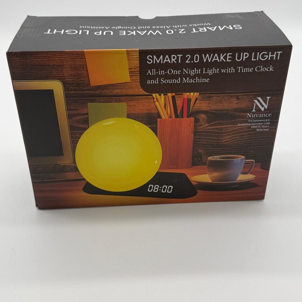 Nuvance Smart 2.0 Wake up Light - in nieuwstaat met doosje, Elektronische apparatuur, Wekkers, Zo goed als nieuw, Analoog, Ophalen of Verzenden