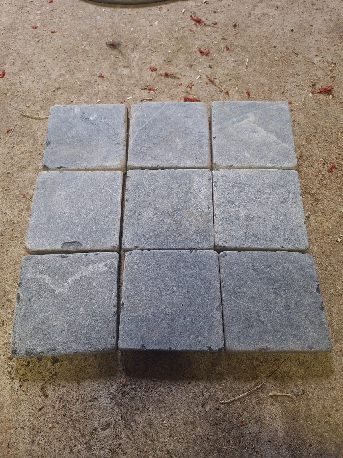 150 pavés en granit gris/bleu 15x15, Bricolage & Construction, Moins de 20 cm, Enlèvement, Moins de 20 cm, Carrelage de sol