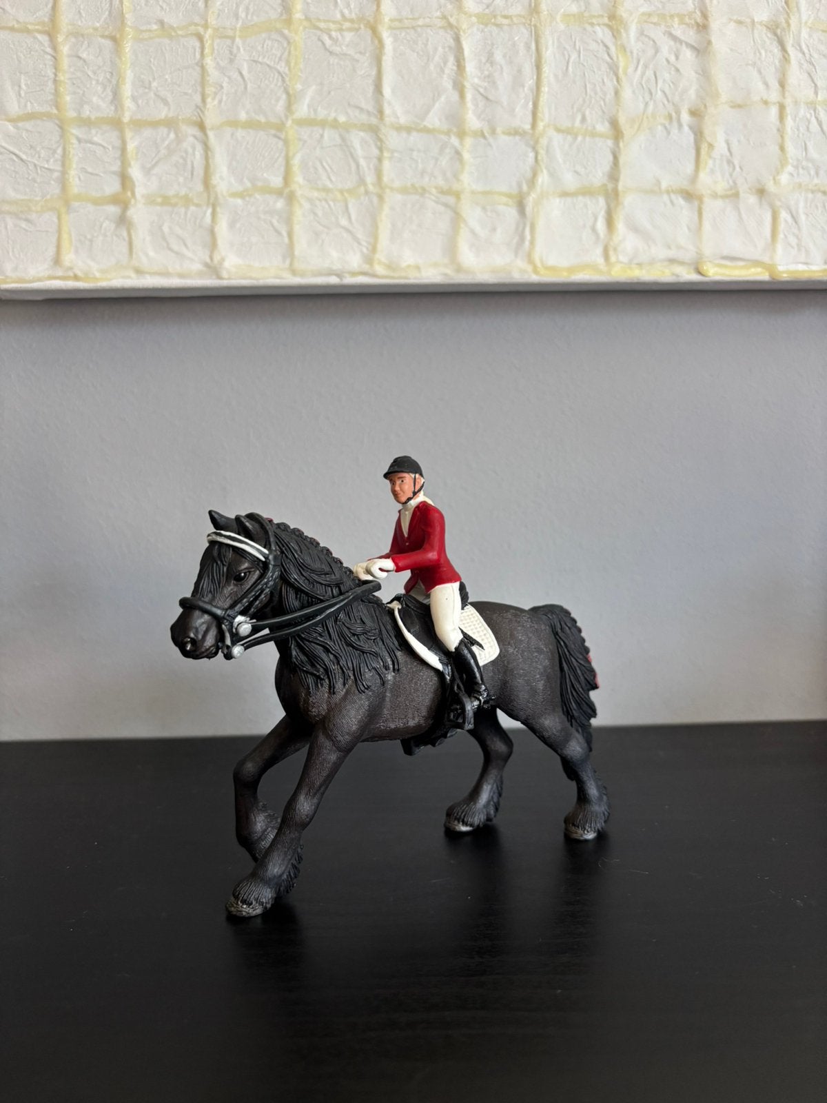 Schleich rode ruiter met zwart paard, Enlèvement, Comme neuf