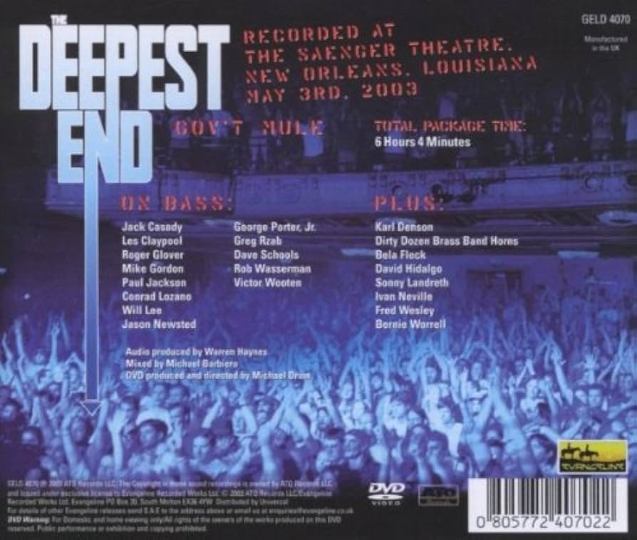 DVD - GOV'T MULE - THE DEEPEST END, Envoi, Comme neuf, Concert
