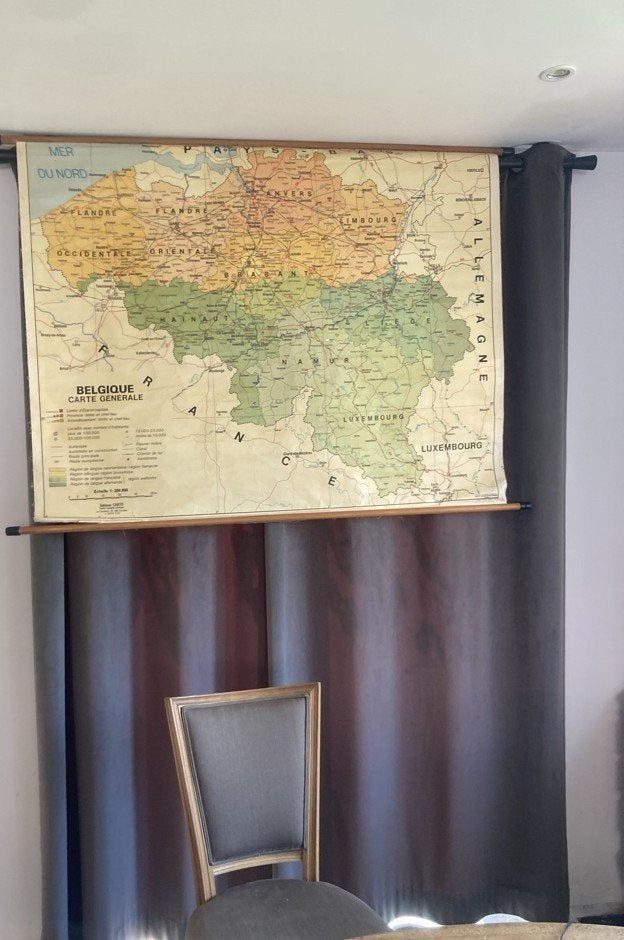 Oude Belgische schoolkaart, Ophalen, Geschiedenis