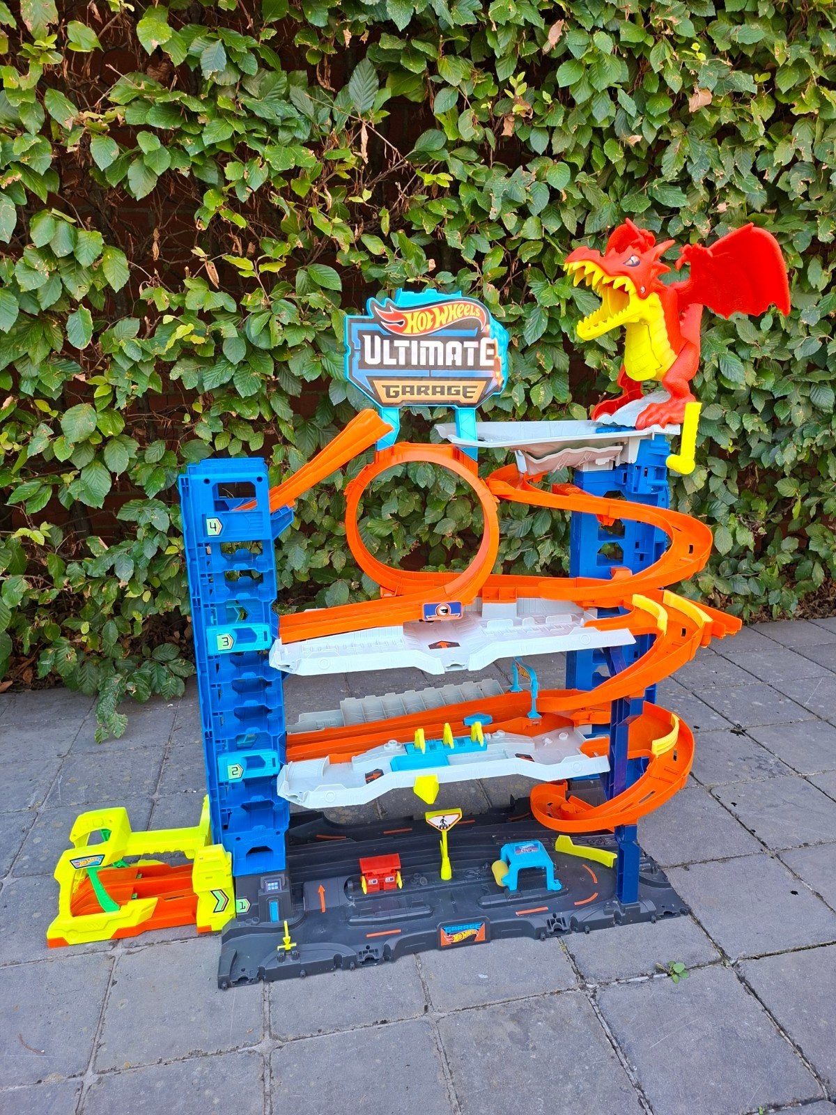 Hot Wheels City Ultieme Garage met draak - grote speelgarage, Ophalen, Hot Wheels
