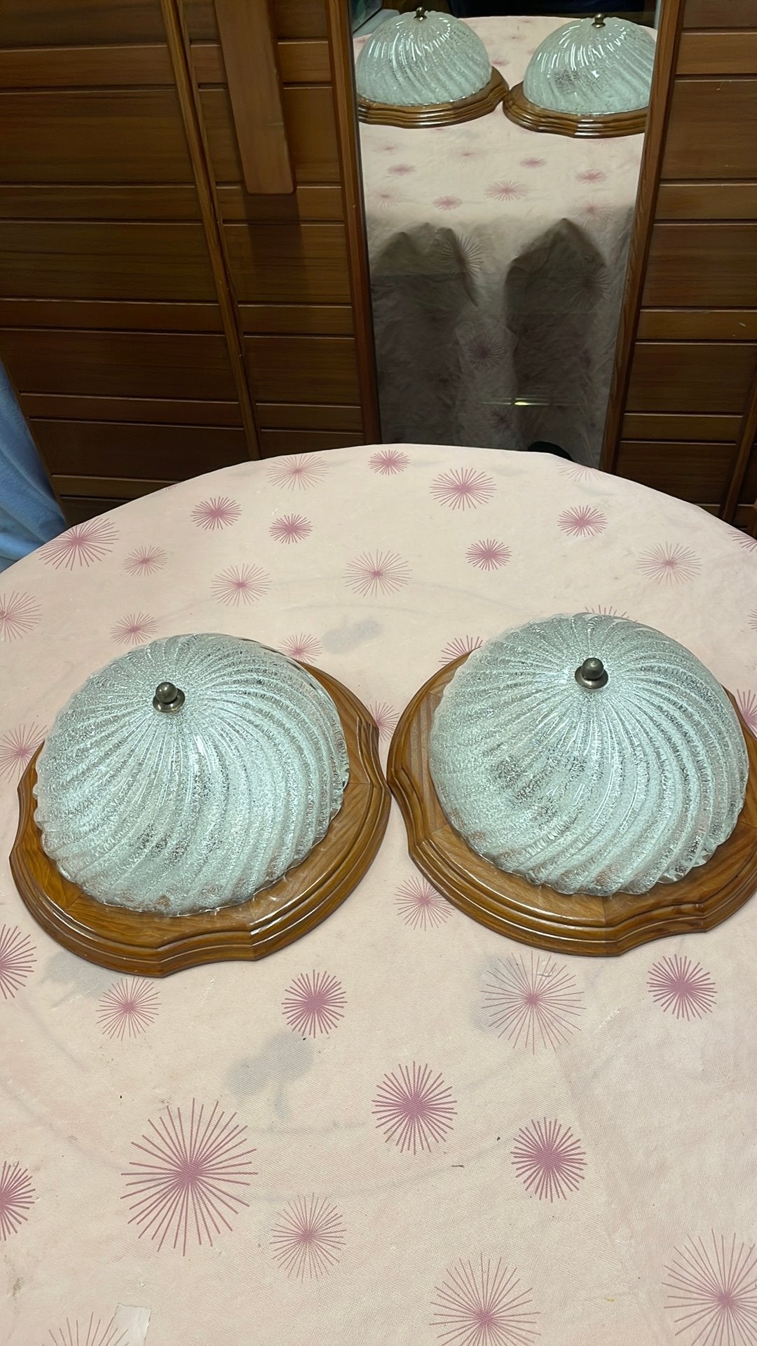 Vintage houte plafonniers, Ophalen