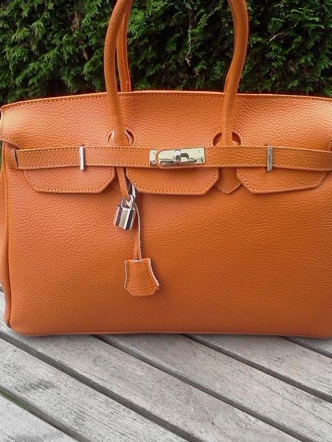 soepel ECHT leder handtas NIEUW 125€, Ophalen, Nieuw, Blauw, Handtas