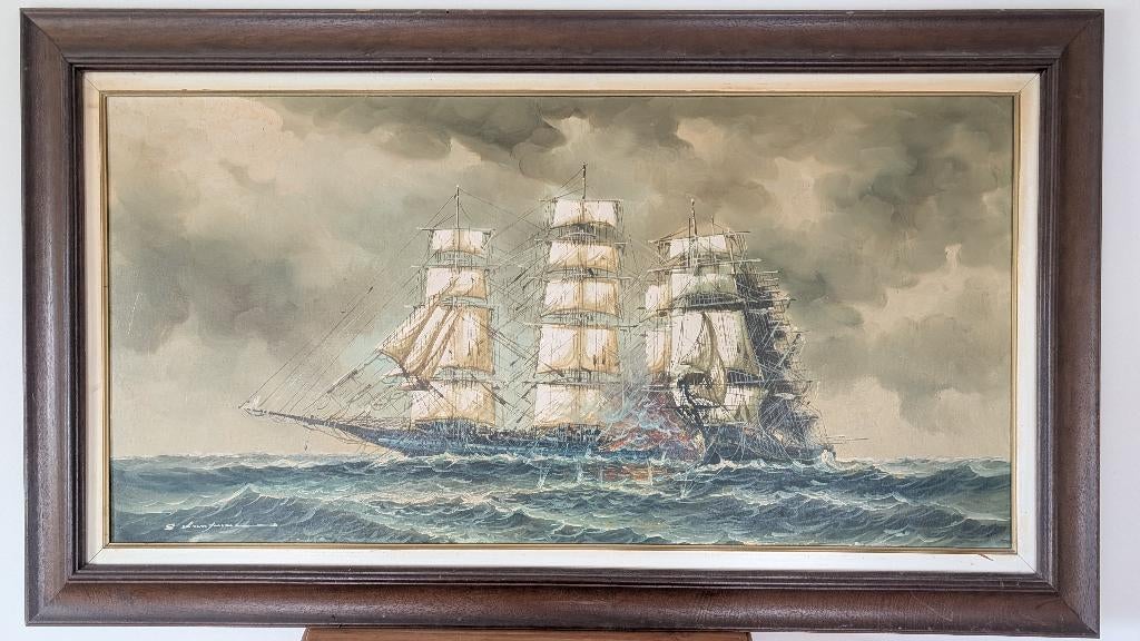 Peinture à l'huile sur toile., Antiquités & Art, Art | Peinture | Classique, Enlèvement