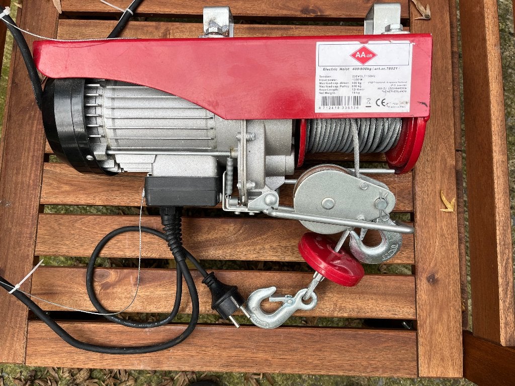 Elektrische kabeltakel AIRPRESS 400/800 kg, Doe-het-zelf en Bouw, Ophalen, Elektrisch