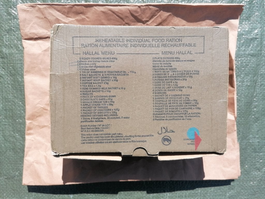 RATION COMBAT " HALLAL " pour collection, Collections, Enlèvement, Armée de terre