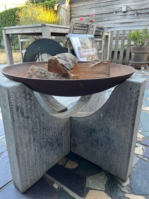 vuurkorf met plancha, Tuin en Terras, Ophalen, Zo goed als nieuw, Vuurkorf