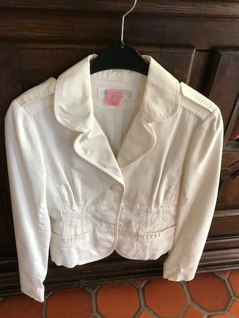 witte katoenen zomervestje   merk : Essentiel, Kleding | Dames, Jasjes, Kostuums en Pakken, Wit, Zo goed als nieuw, Essentiel Antwerp