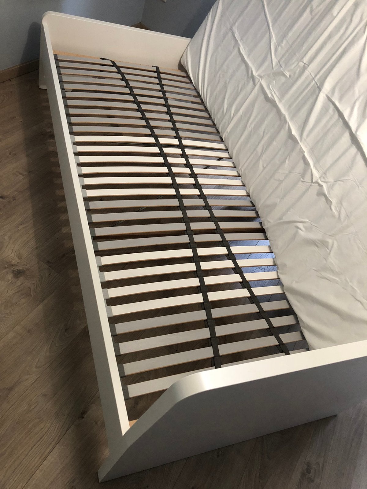 1 persoonsbed ikea + matras en lattenbodem, Maison & Meubles, 90 cm, Une personne, Enlèvement, Utilisé