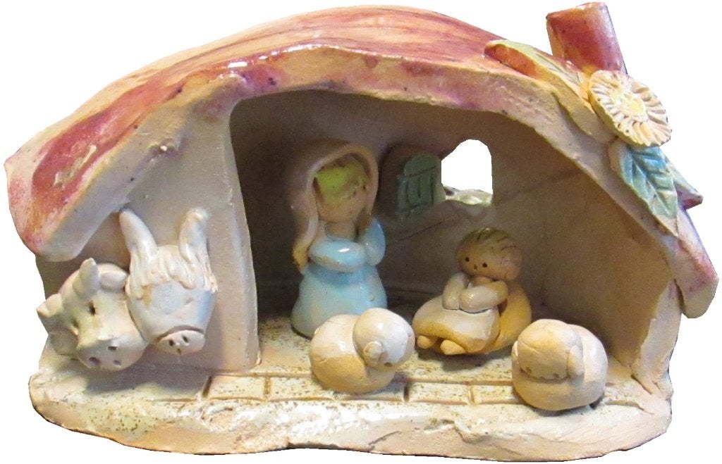Kleine kerststal keramiek, Diversen, Ophalen of Verzenden, Nieuw