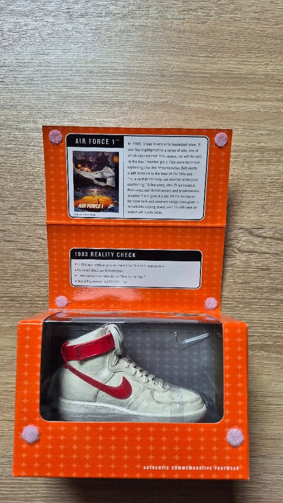 Nike-memorabilia Air Force 1 en iconische Air Jordan 1, Sports & Fitness, Basket, Enlèvement, Neuf, Autres types