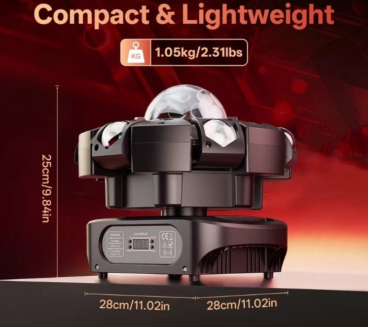 Faisceau RGBW à 6 bras de 240 W avec laser rouge-vert, Enlèvement ou Envoi, Neuf, Lumières, Commande sonore