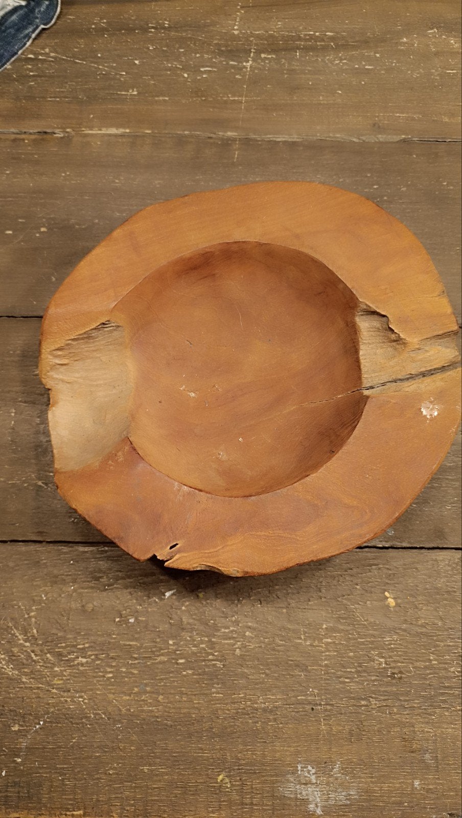 teaken schaal voor tafel decoratie, Ophalen, Hout, Bruin, Zo goed als nieuw