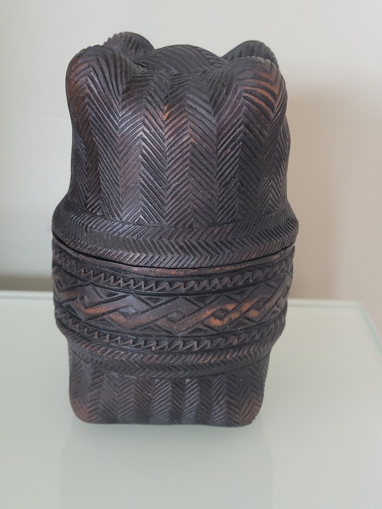 Pot de crème Kuba, Enlèvement ou Envoi, Brun, Bois, Boîte
