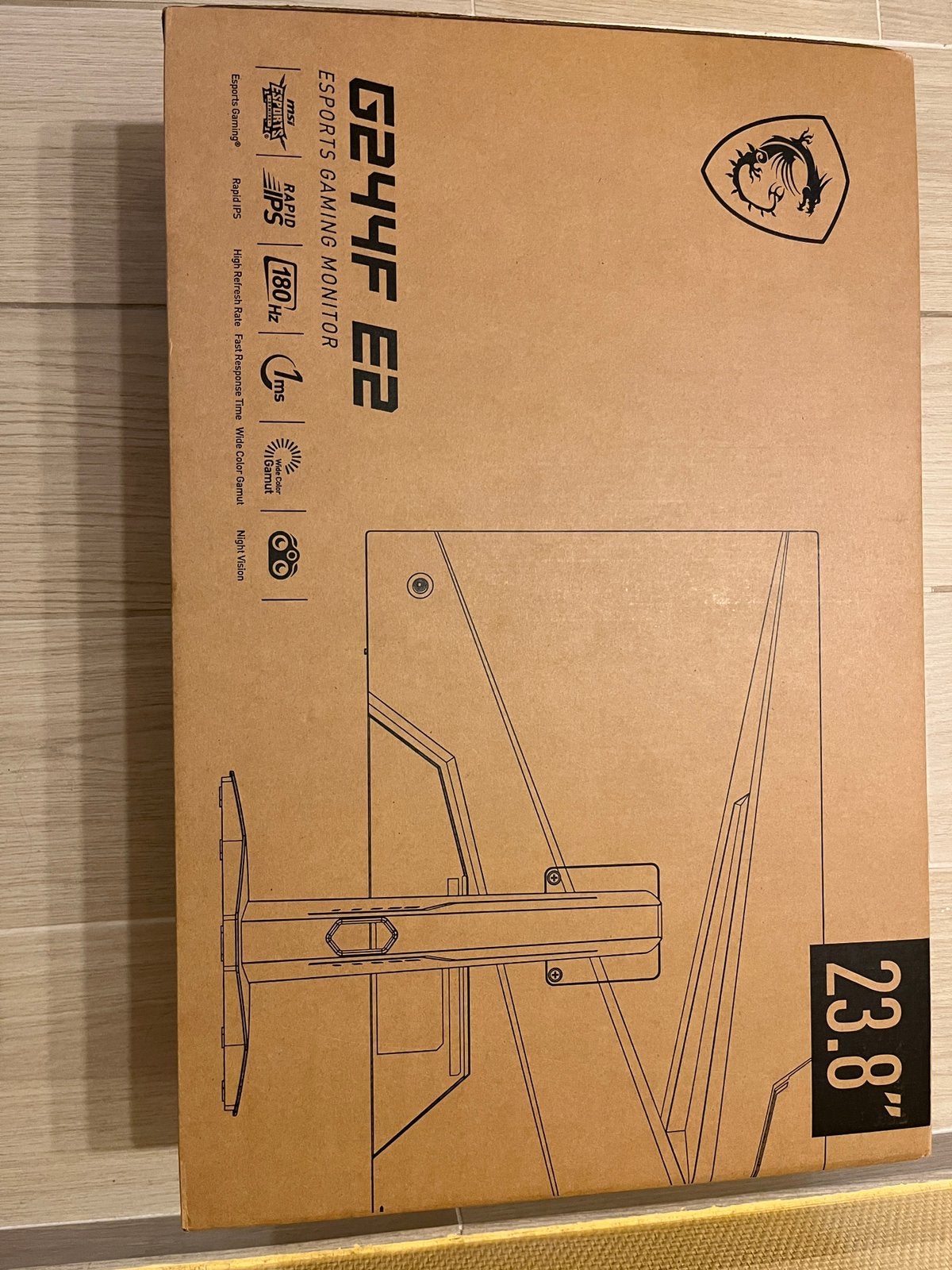 MSI G244F E2, Gaming, HD, MSI, IPS