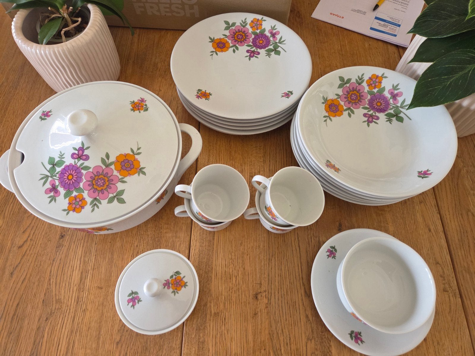 Servies van PMR Bavaria Jaeger Flower Power 70s, Antiek en Kunst, Ophalen