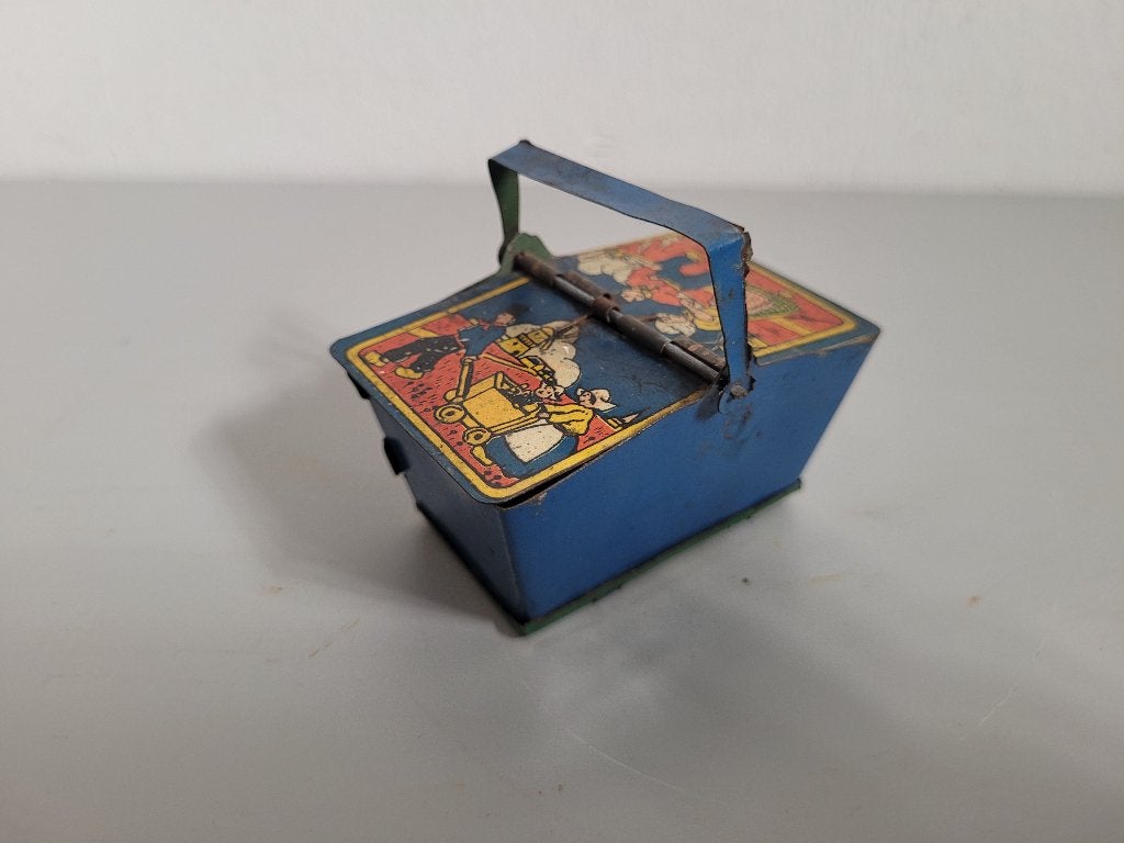ancienne petite boite lithographiée, Antiquités & Art, Enlèvement ou Envoi, Autres types, Multicolore, 5 cm