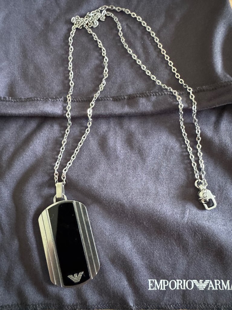 Emporio Armani halsketting (EGS1026040), Enlèvement ou Envoi, Autres représentations, Utilisé, Autres matériaux