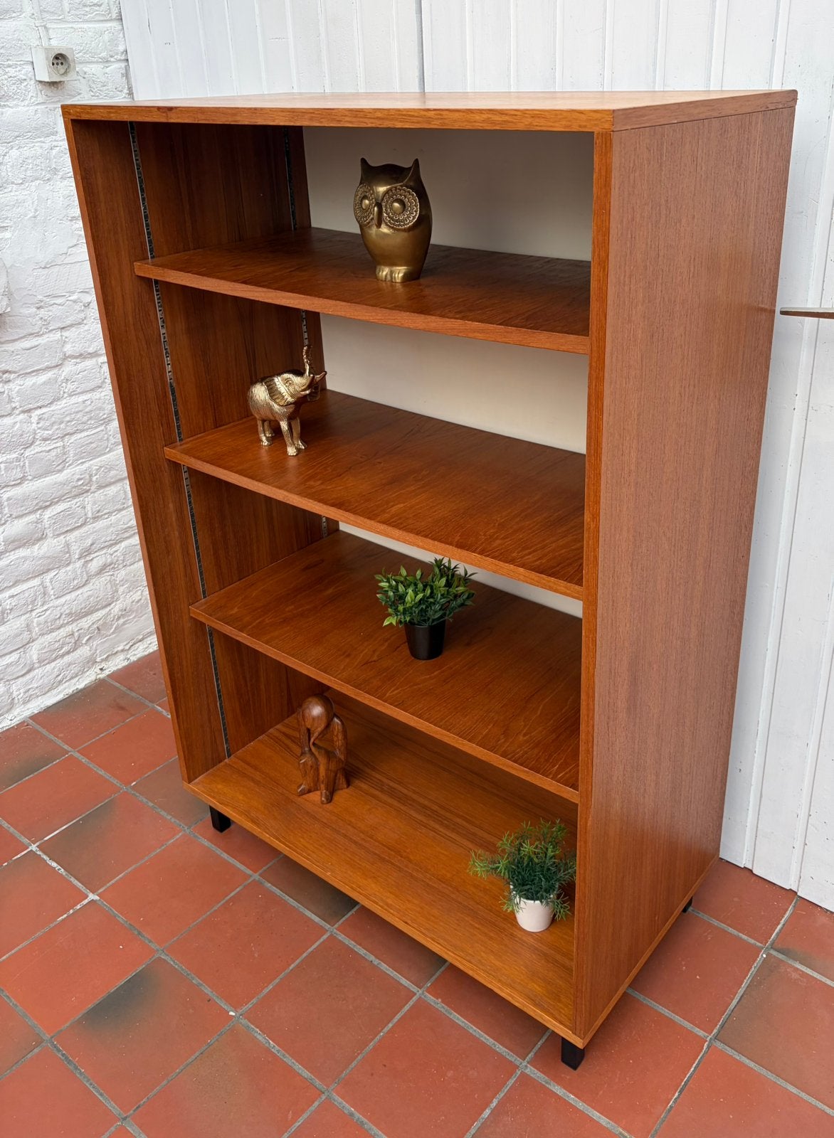 Vintage Scandinavische boekenkast, Ophalen, Gebruikt, Teakhout