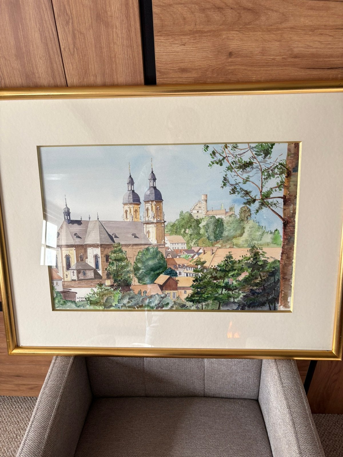 Aquarelle, Enlèvement, Signé, Aquarelle