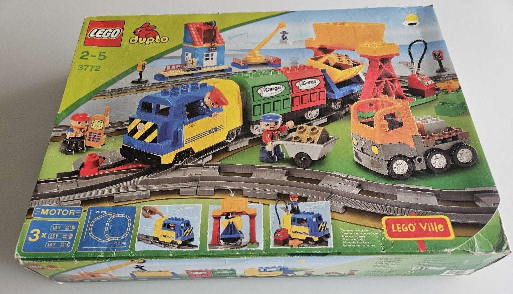 Duplo 3772 Deluxe treinset en Duplo 3773 treinovergang, Ophalen of Verzenden, Compleet, Duplo