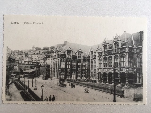 Oude Postkaart Liége. Palais Provincial, Verzamelen, Ophalen, 1920 tot 1940, Ongelopen, Luik