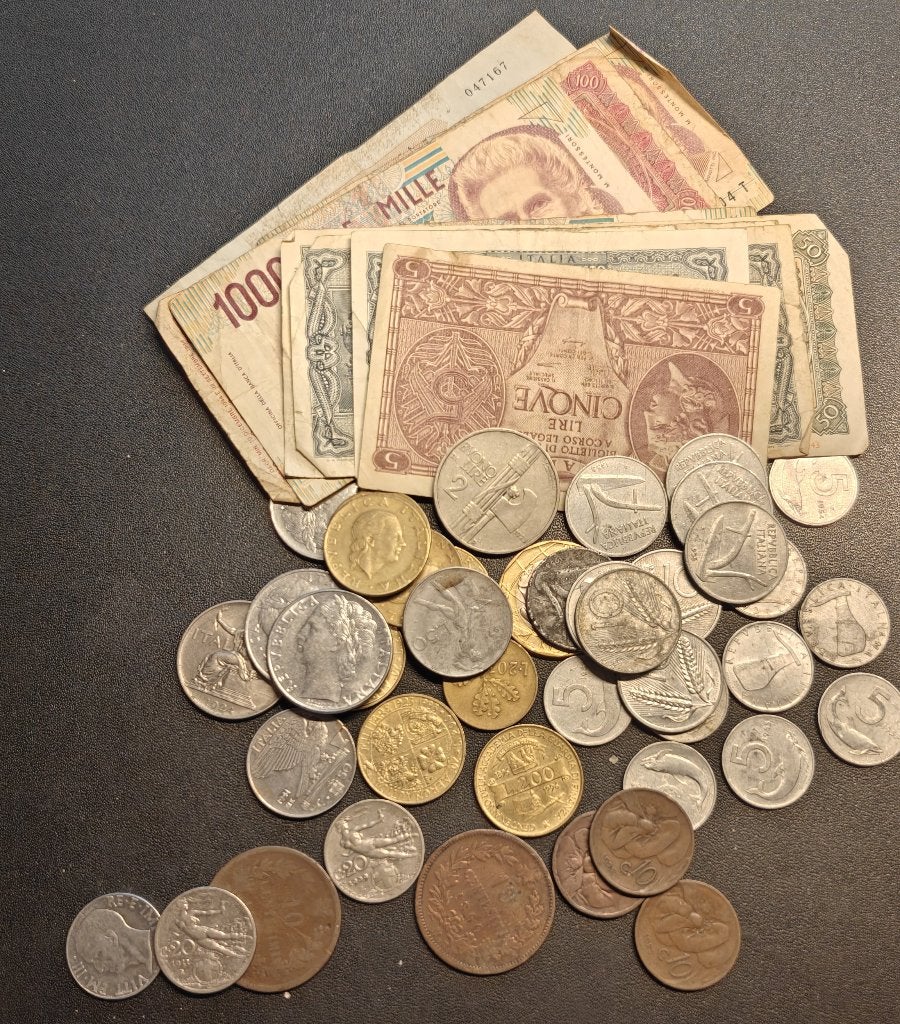 lot italiaanse lire, Postzegels en Munten, Ophalen, Munten en Bankbiljetten