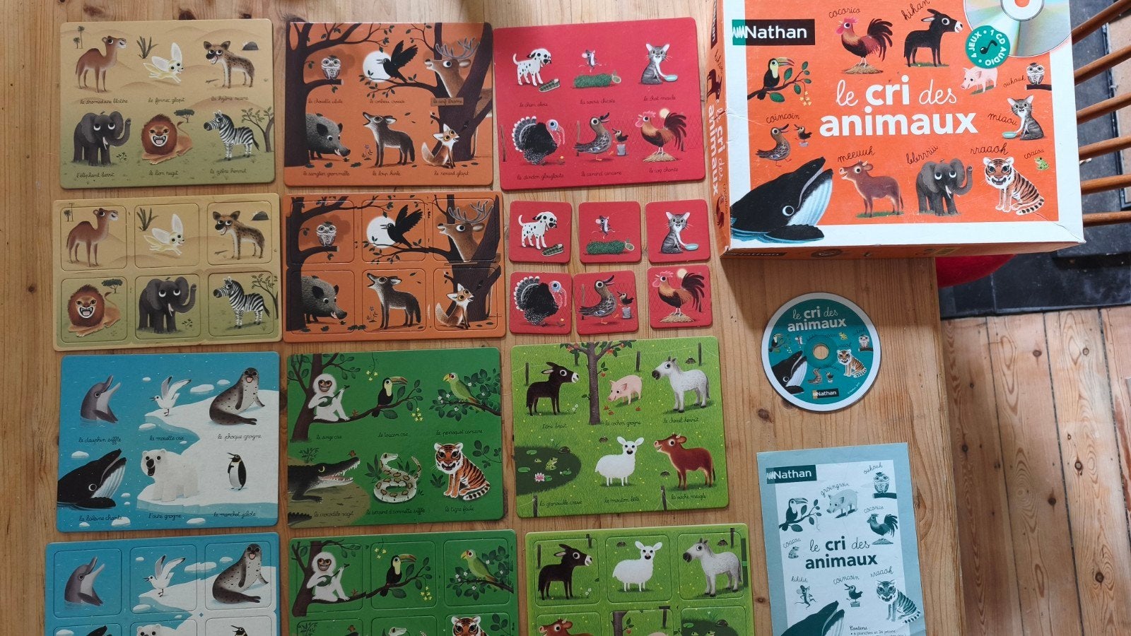 Jeux le cris des animaux Nathan, Kinderen en Baby's, Speelgoed | Educatief en Creatief, Zo goed als nieuw, Ontdekken, Met geluid