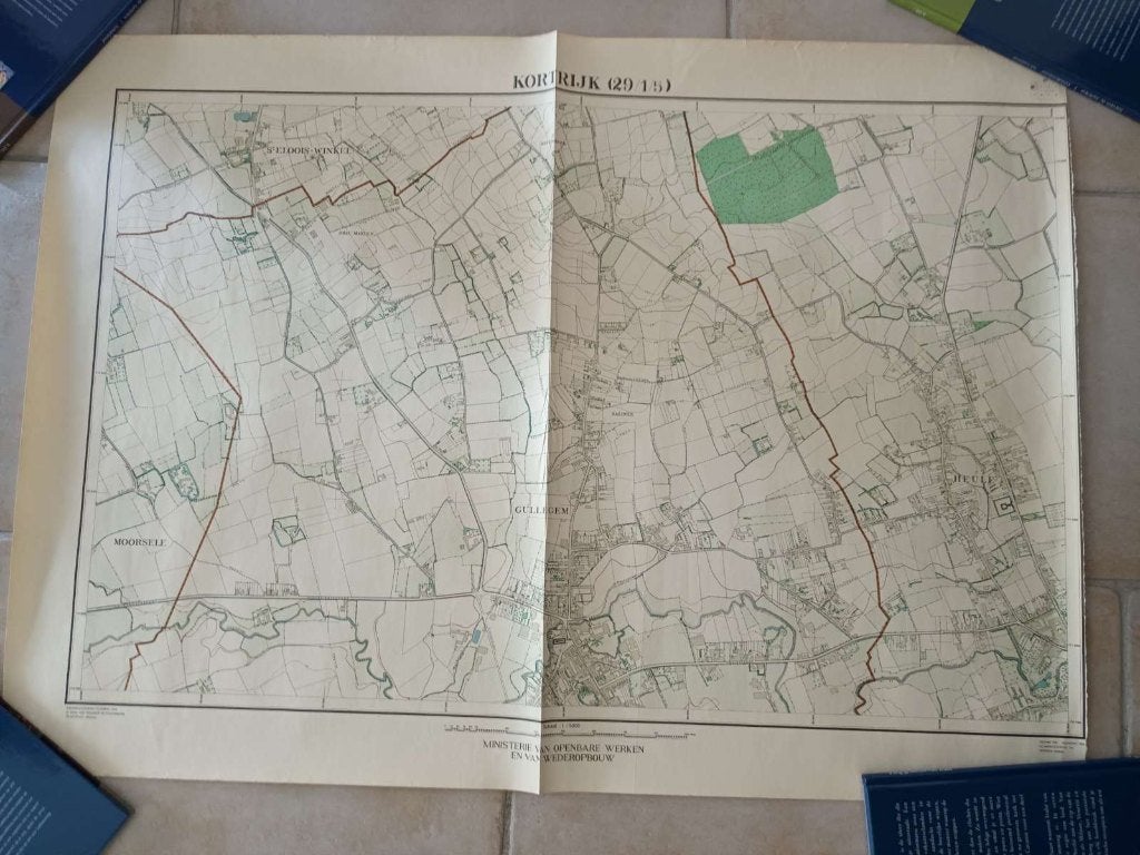 Topografische kaart Kortrijk 29/1/5, Gelezen, Ophalen of Verzenden, Landkaart, 1800 tot 2000